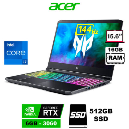 Portátil Acer Predator Triton 300 Intel Core i7-11800H/16GB/512GB SSD/RTX 3060 6GB/15.6" Full HD 144Hz IPS